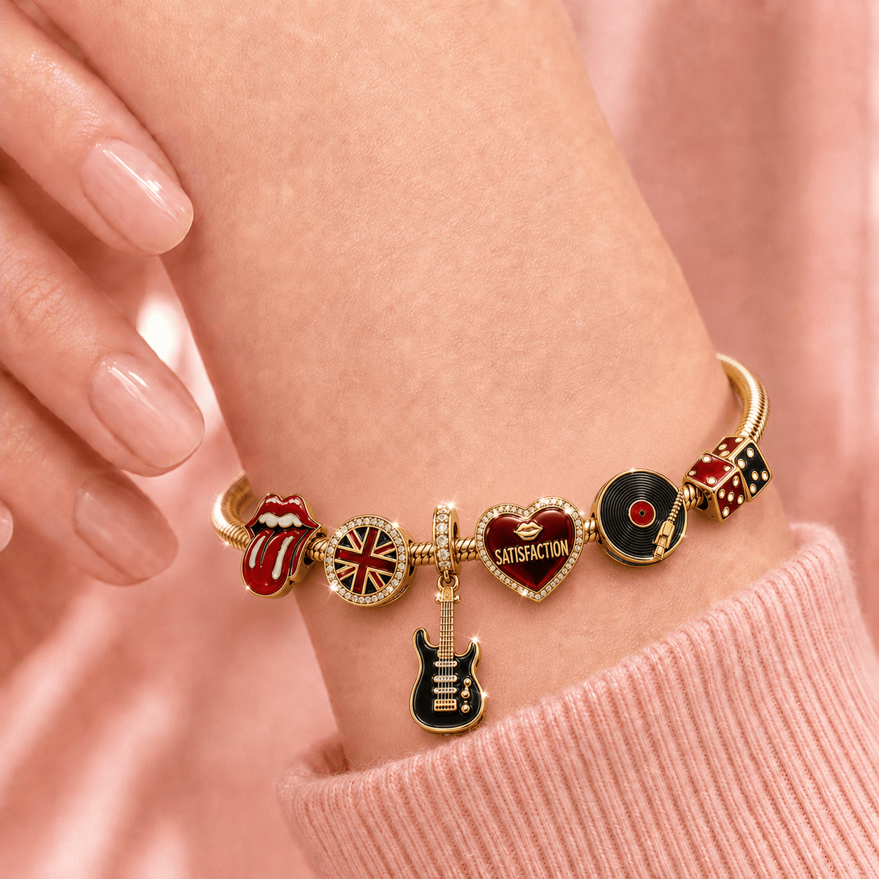 RLST Gold Charm Bracelet Set TMH